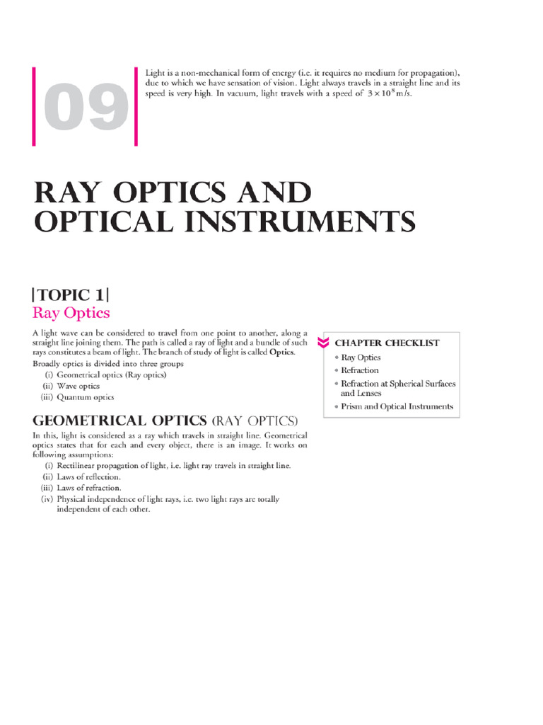 Ray Optics | PDF