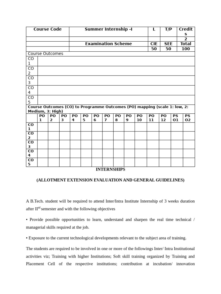 Summer Internship Program Guidelines | PDF | Internship | Job Hunting