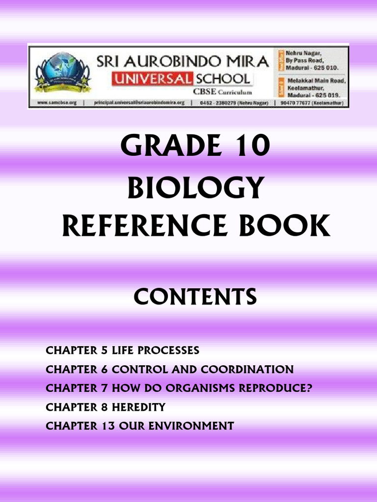 Grade 10 Biology Life Processes Guide | PDF | Digestion | Stomach