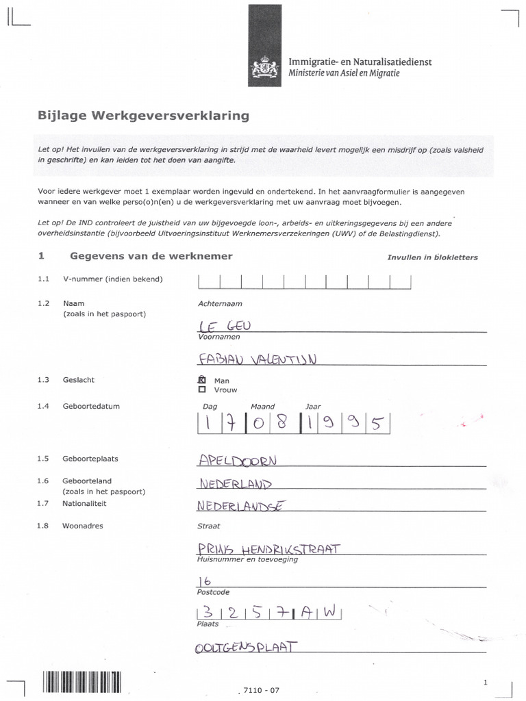 7110 ingevuld | PDF