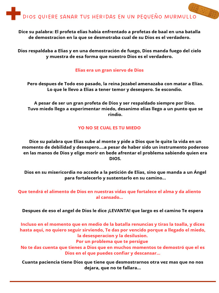 Dios Quiere Sanar Tus Heridas en Un Pequeño Murmullo | PDF