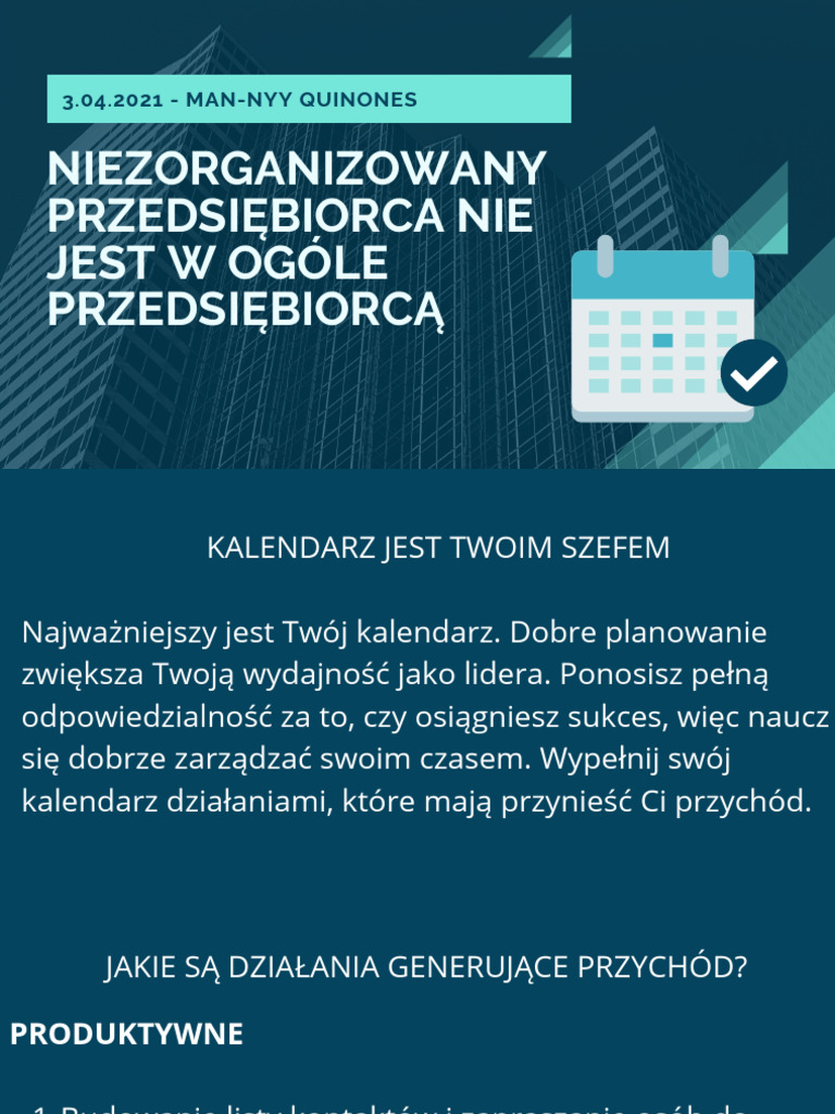 Niezorganizowany Przedsiębiorca Nie Jest w Ogóle Przedsiębiorcą | PDF