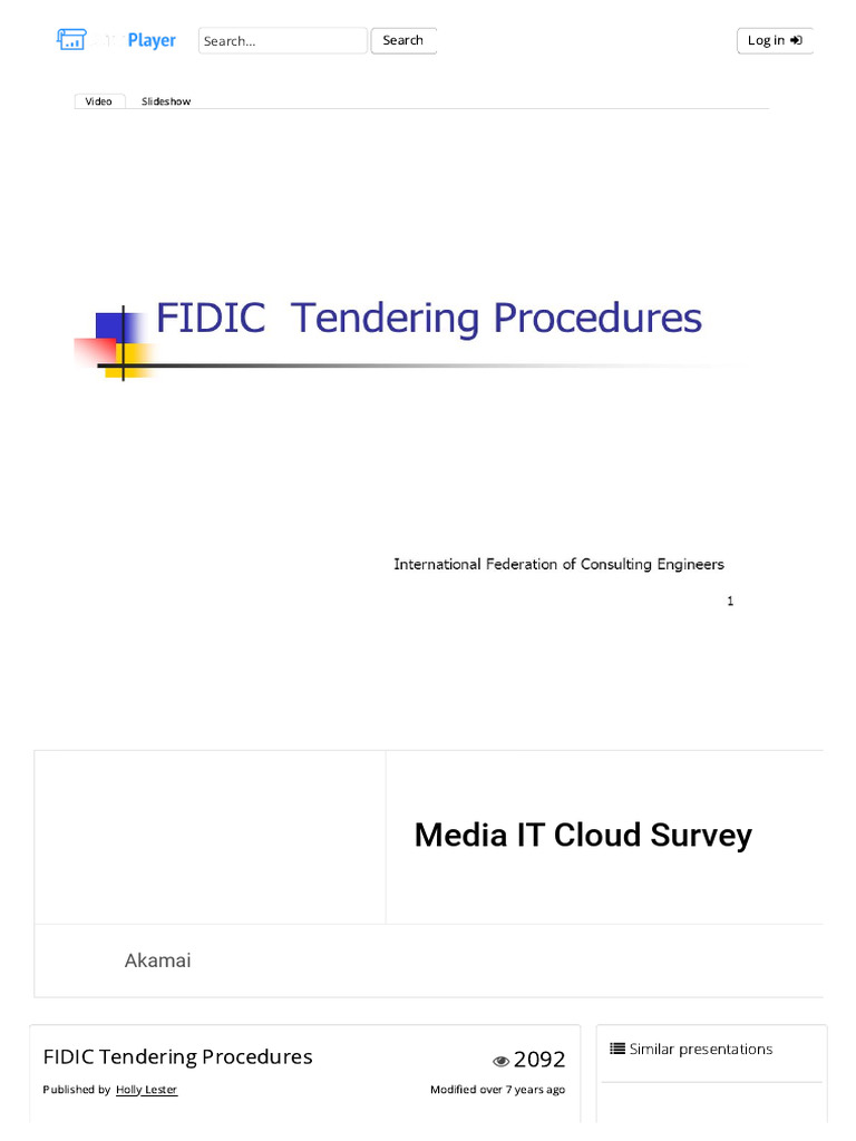 FIDIC Tendering Procedures Guide | PDF | Business