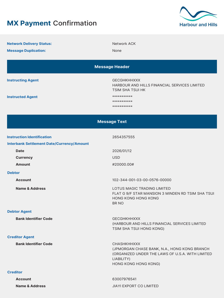 MX Payment Confirmation Details | PDF