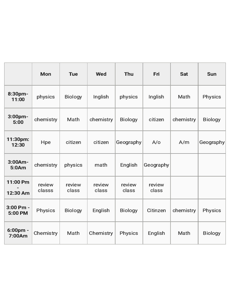 Timetable 10dec25 151457 | PDF