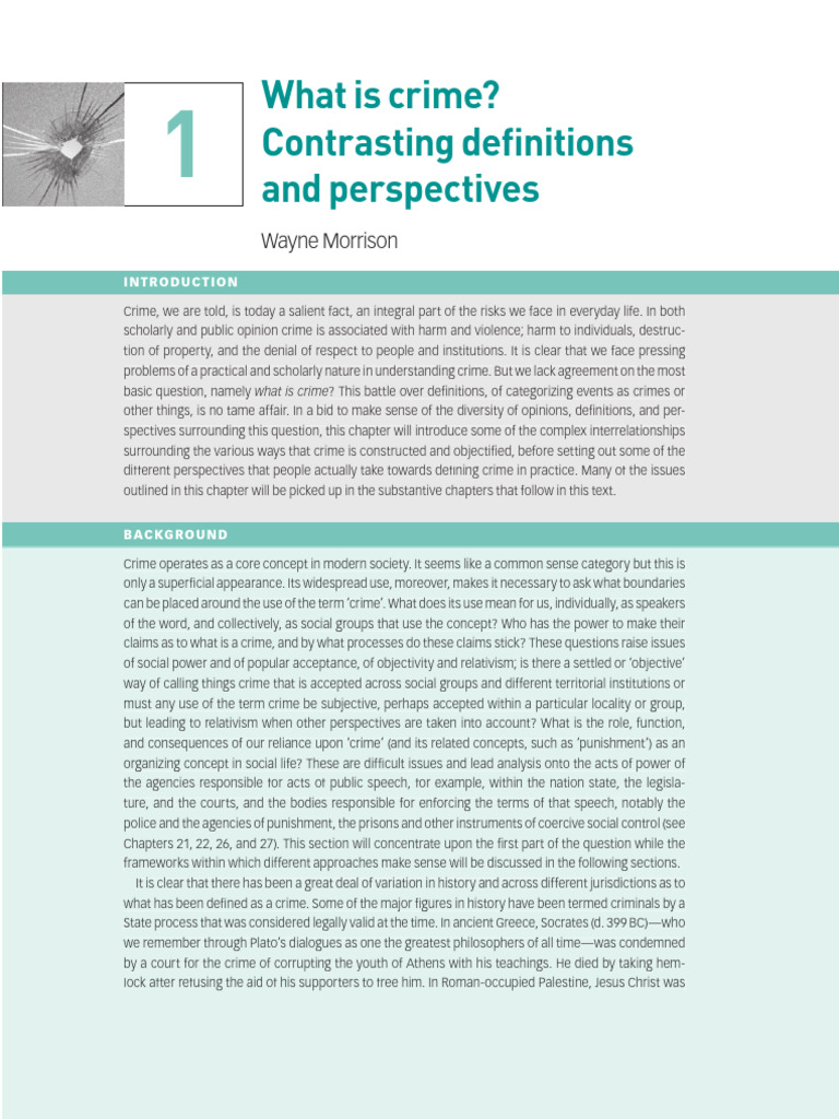 Understanding Crime: Definitions & Perspectives | PDF | Crimes | Crime ...