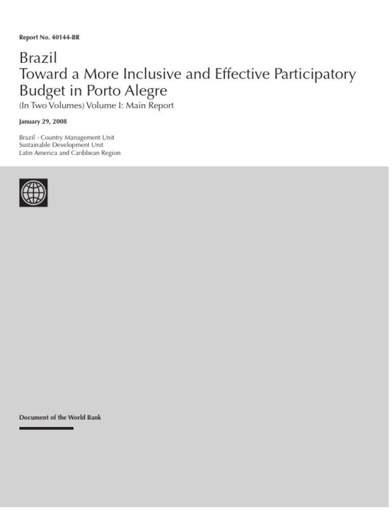 World Bank Pb Brazil | PDF | Governance | Accountability