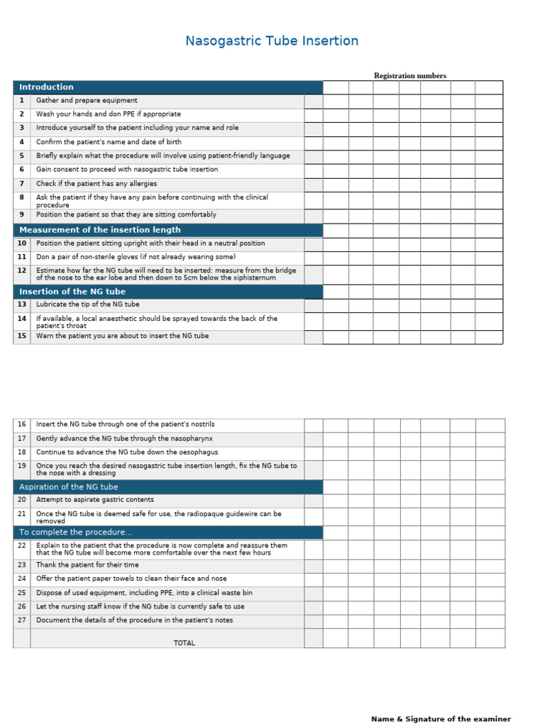 Nasogastric Tube Insertion Guide | PDF