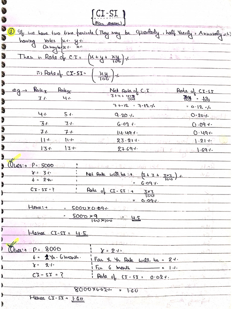 Ci Si Exam Concept Que Classroom Notes | PDF