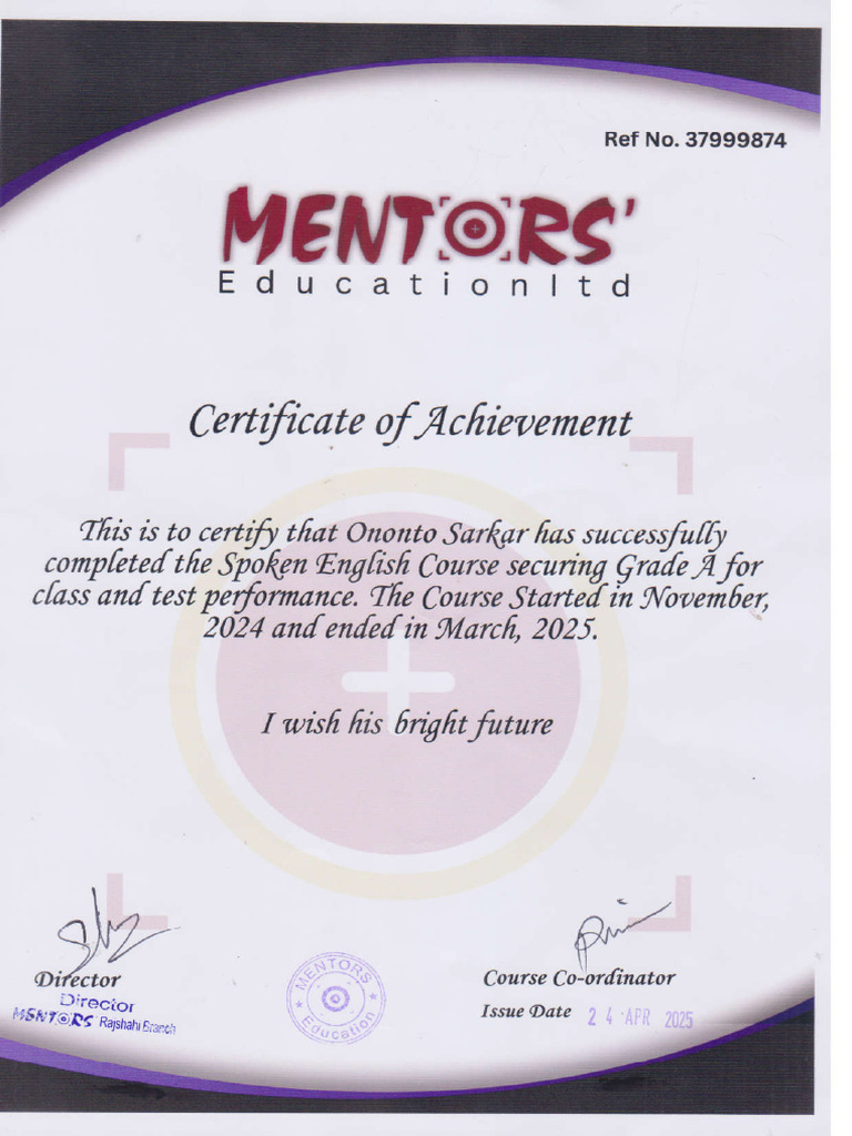 Spoken Certificate | PDF