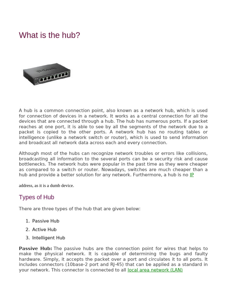 Networking Devices | PDF | Computer Network | Network Switch
