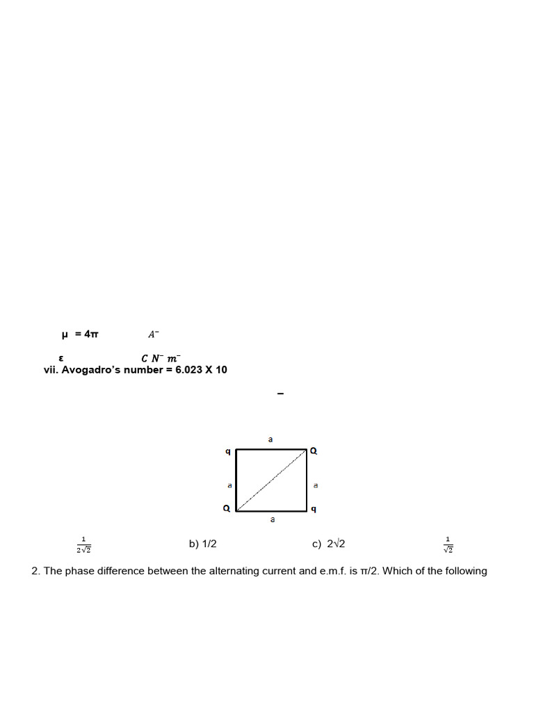 Class XII Physics Question Paper Set 1 | PDF | Photoelectric Effect ...