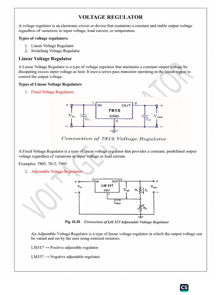 Voltage Regulator(1) | PDF