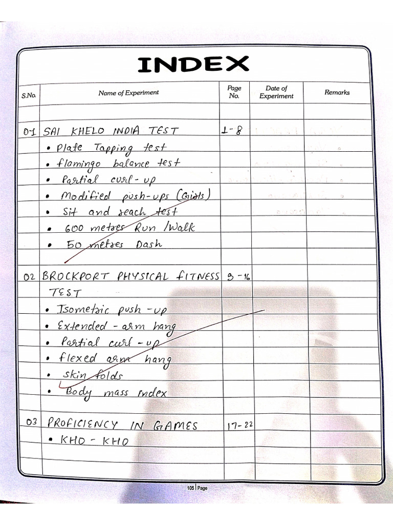 P.E.12th Practical | PDF