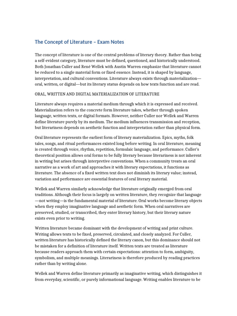 Understanding Literature's Material Forms | PDF | Narrative | Aesthetics