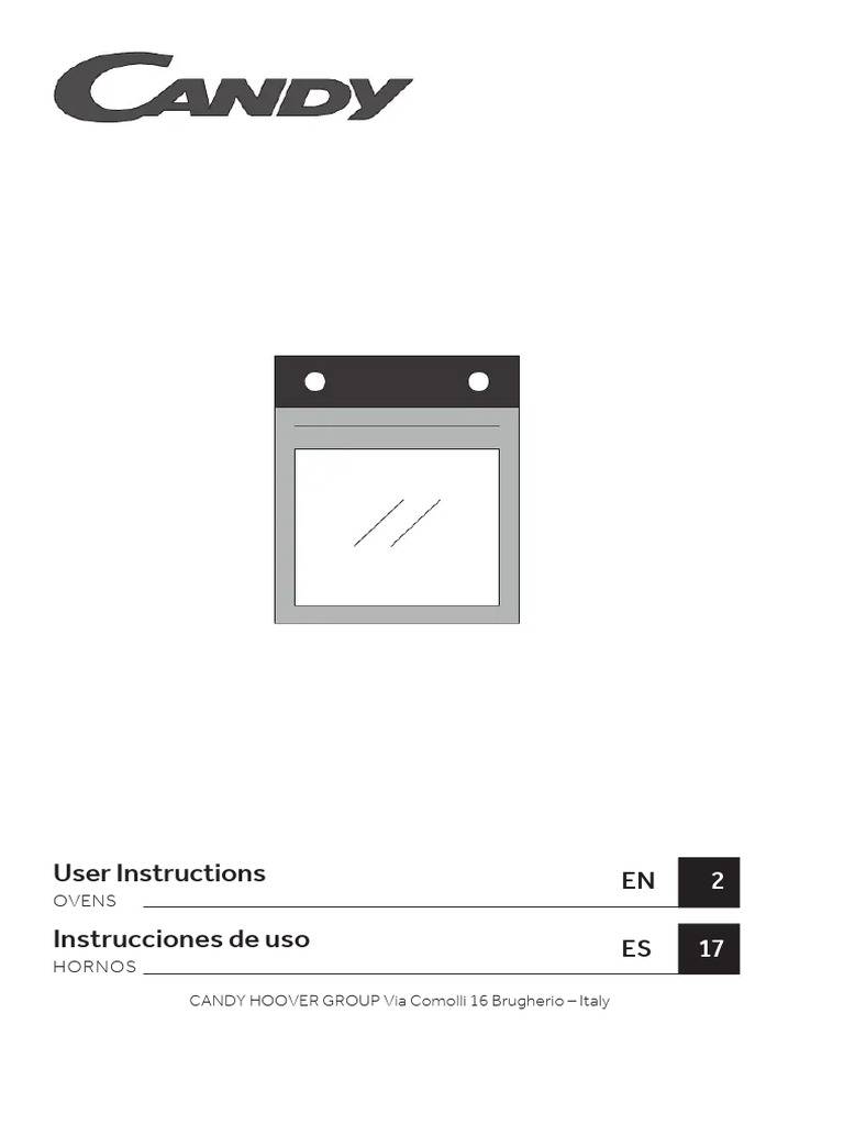Instrucciones de Uso de Hornos Candy | PDF
