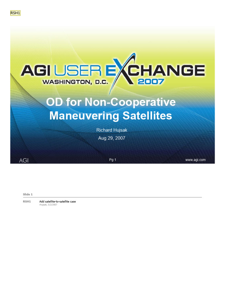 OD For Noncooperative Maneuvering Satellites | PDF | Orbital Maneuver ...