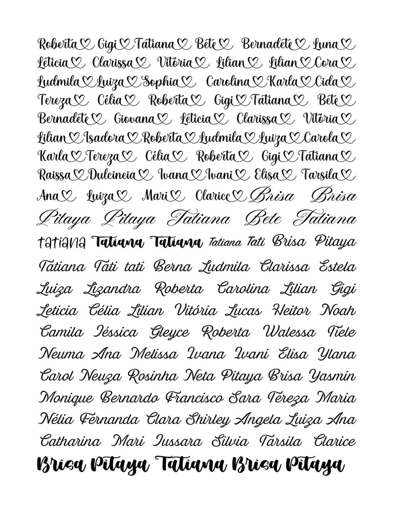 List of Names and Variations | PDF