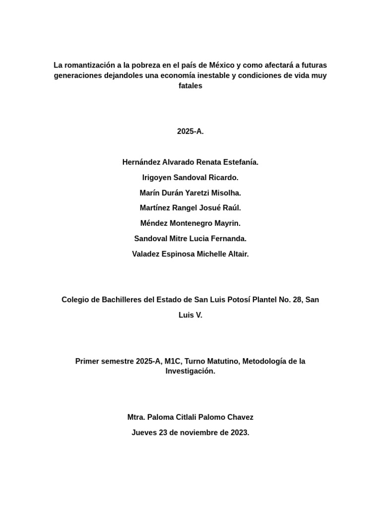 Romantización de la pobreza en México | PDF | Pobreza | Pobreza e ...
