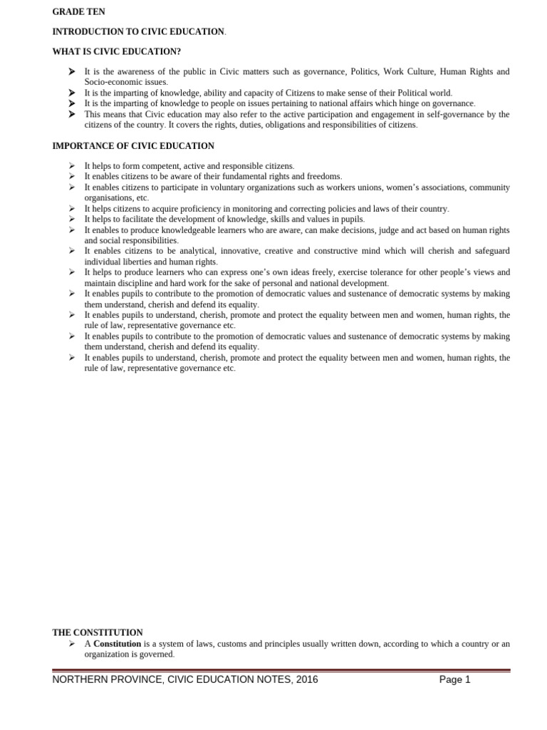Introduction to Civic Education Guide | PDF | Elections | Citizenship
