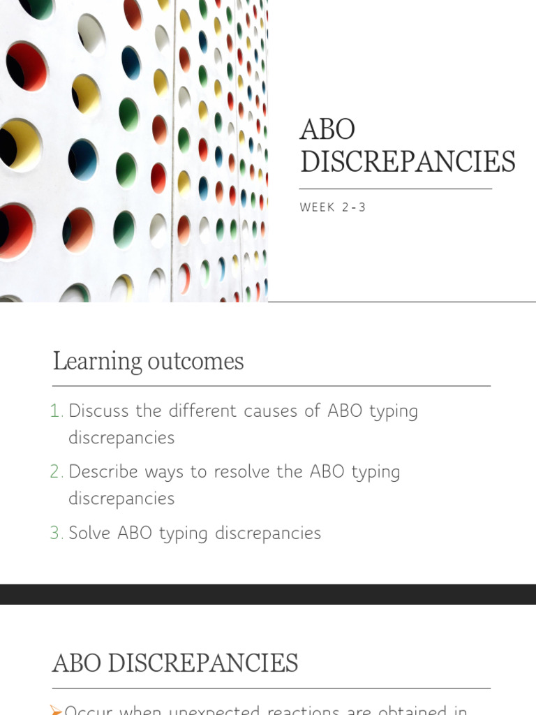 Abo Discrepancies | PDF | Serology | Clinical Medicine