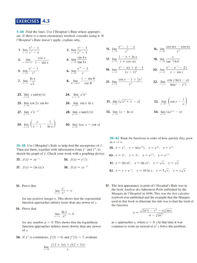 4.3, 4.4 Exercises | PDF
