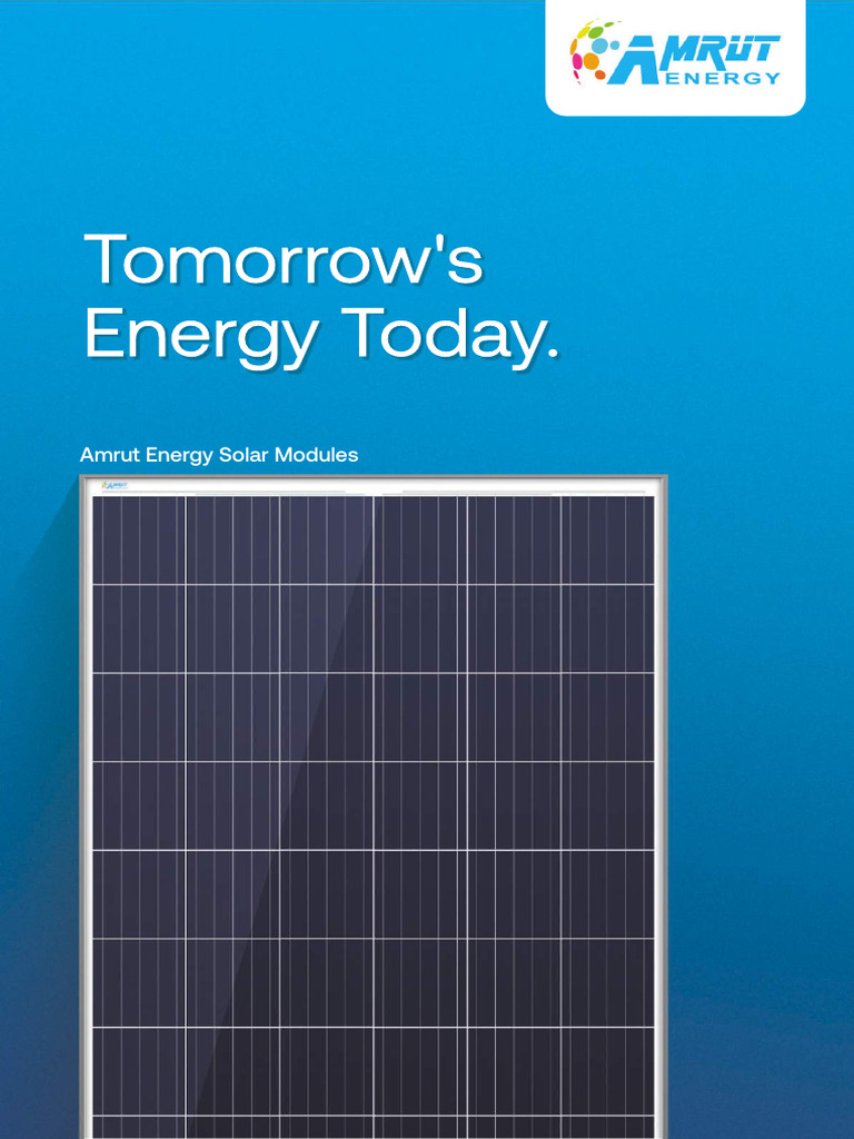 Solar Panel Brochure - Amrut Energy | PDF | Solar Panel | Photovoltaics