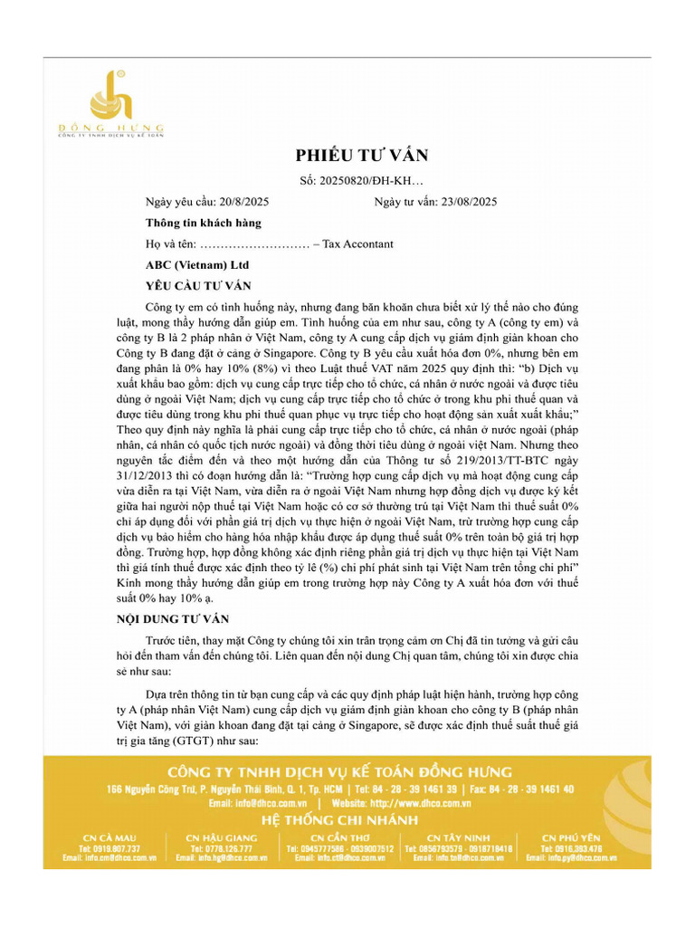Phieu Tu Van | PDF