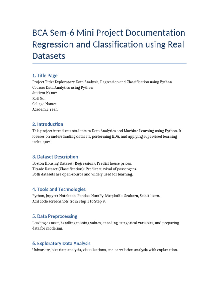 Data Analytics Project: EDA & ML Models | PDF