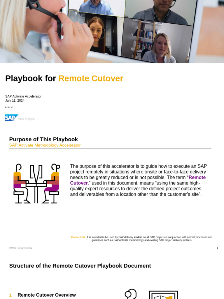 Remote Cutover Playbook for SAP Projects | PDF | Videotelephony | Software