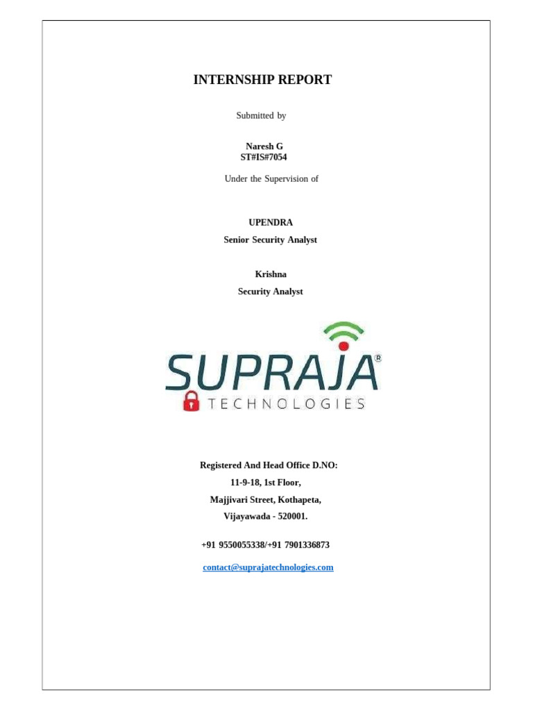 Internship Report on Cyber Security Training | PDF | Http Cookie ...