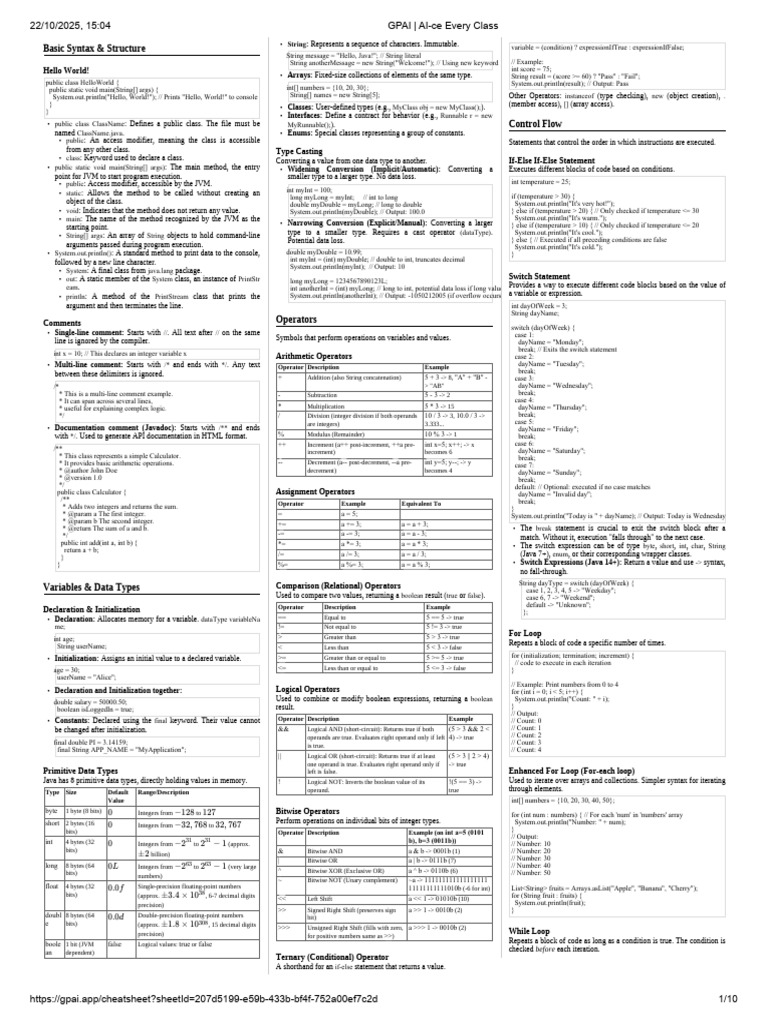 Java Syntax and Structure Guide | PDF | Method (Computer Programming ...