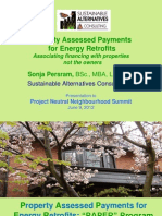 Property Assessed Payments for Energy Retrofits - Sonja Persram, Sustainable Alternatives Consulting