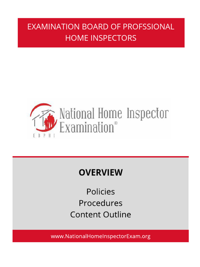 Home Inspector Exam Policies & Procedures | PDF | Electrical Wiring ...