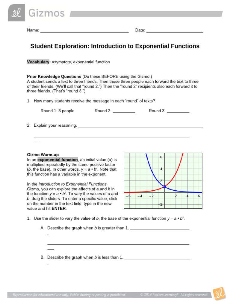 Introduction to Exponential Functions | PDF | Exponential Function ...