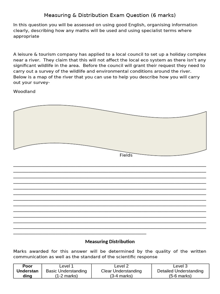 Measuring Distribution 6 Mark Question | PDF | Information | Knowledge