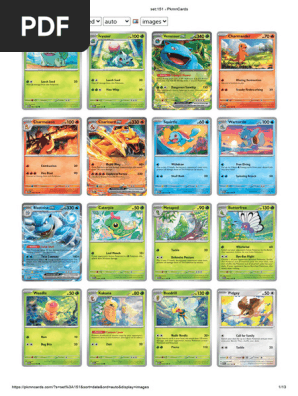 Pokmon Card Set 151 Overview | PDF