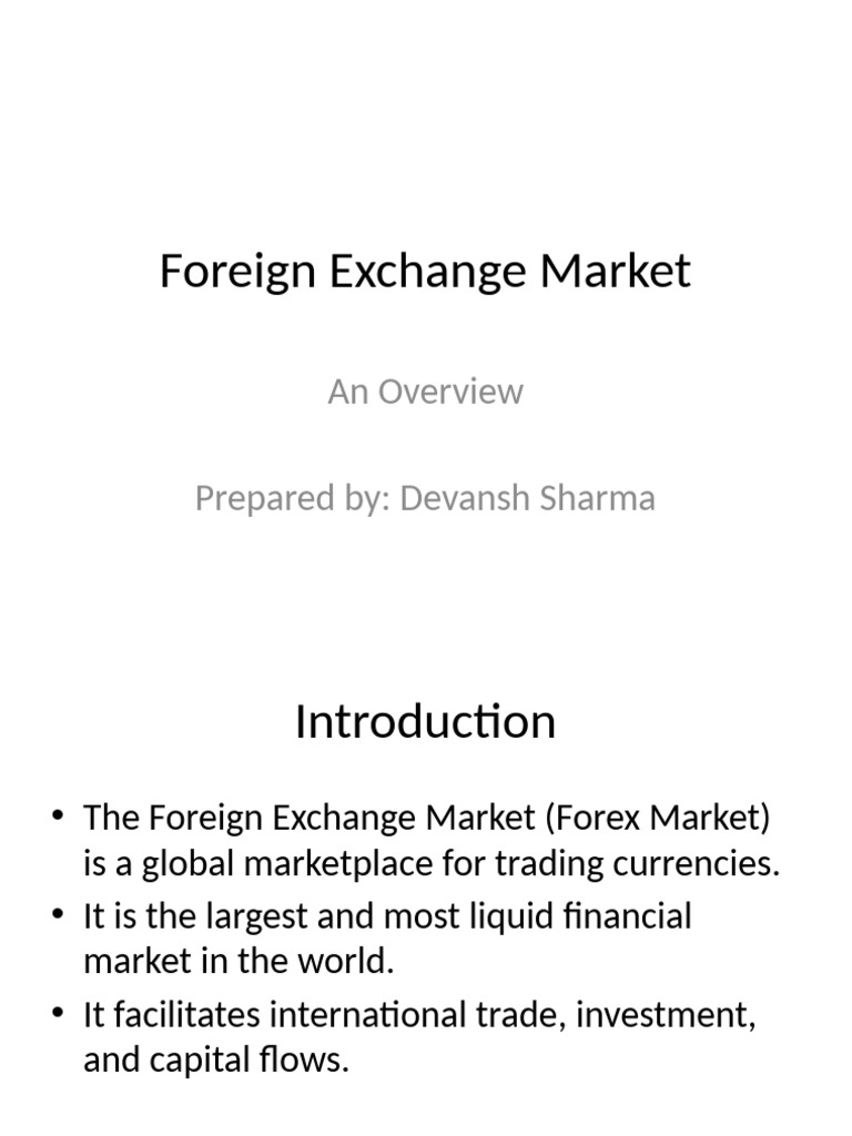 Overview of the Foreign Exchange Market | PDF