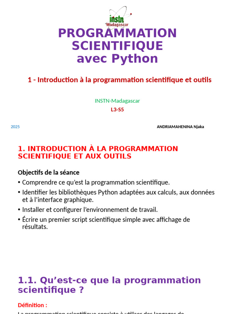 Programmation scientifique avec Python | PDF | Programmation ...