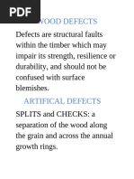 Natural Defects in Timber Explained | PDF