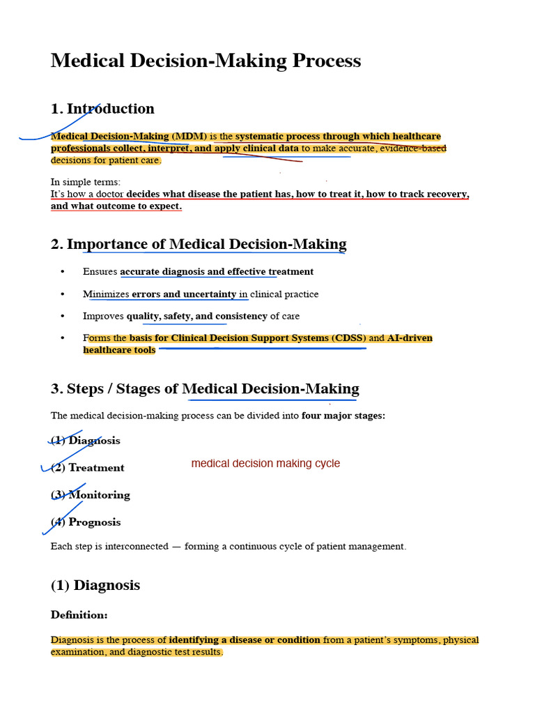 Medical Decision-Making Explained | PDF | Medical Diagnosis | Evidence ...