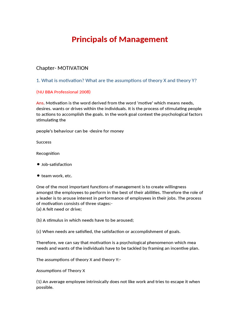 Understanding Motivation in Management | PDF | Motivational | Motivation
