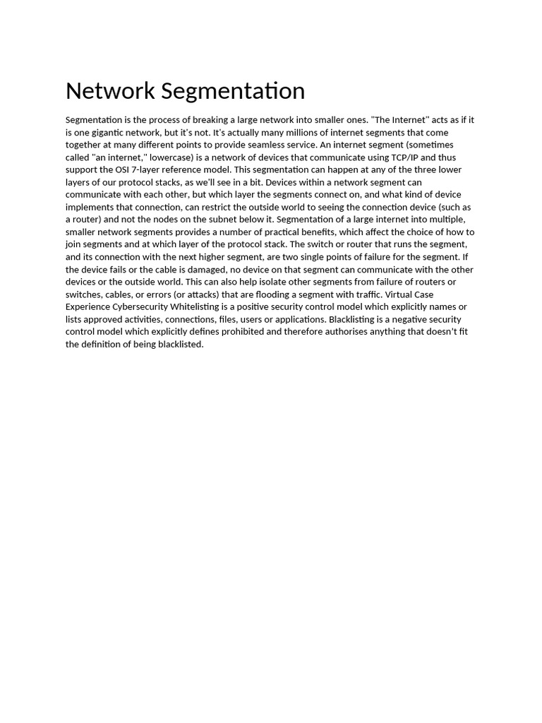 Understanding Network Segmentation Basics | PDF