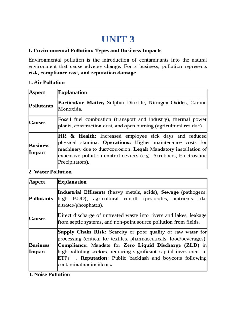 UNIT 3_1 | PDF | Water Pollution | Pollution