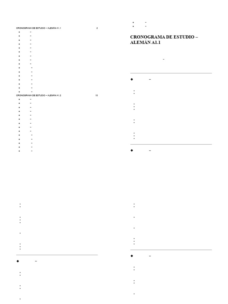 Cronograma de Clases de Alemán A1 | PDF | Verbo | Gramática