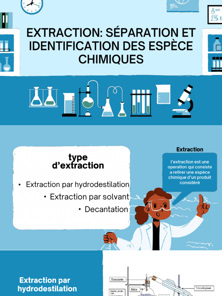 EXTRACTION Séparation Et Identification Des Espèce Chimiques | PDF