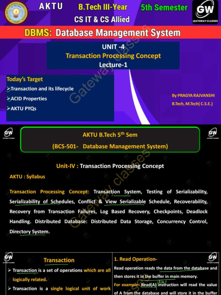Unit 4 DBMS | PDF