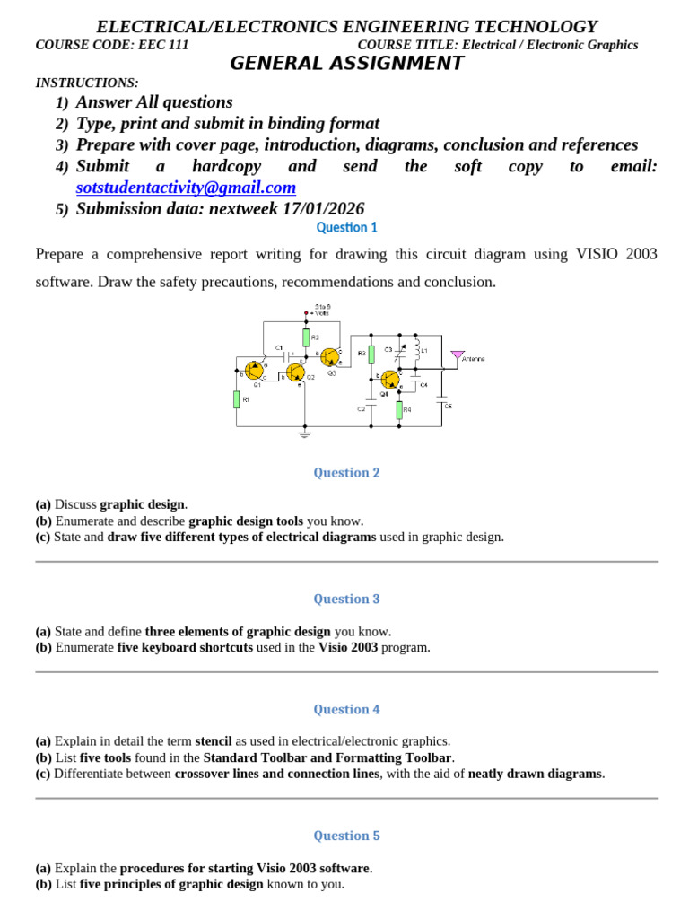 Electrical Graphics Assignment Guide | PDF
