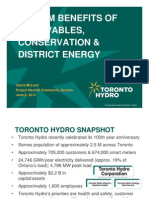 System Benefits of Renewables, Conservation & District Energy - Joyce McLean, Toronto Hydro