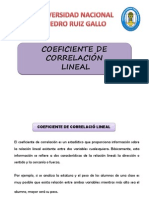 Coeficiente de Correlación Lineal